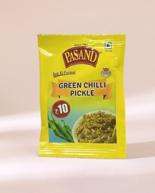 Green Chilli Pickle 30g x 10 trial packs (Hari Mirchi ka Aachar)