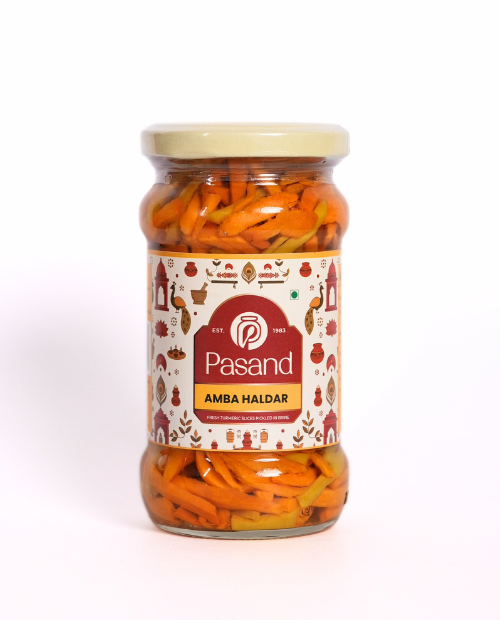 Amba Haldar (sliced turmeric pickled in brine)