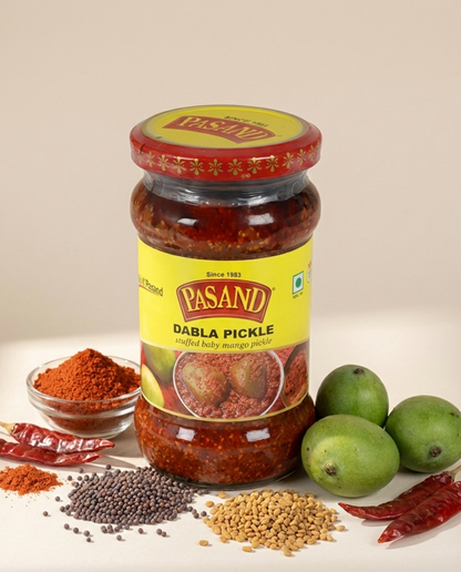 Dabla Pickle (stuffed baby mango pickle)