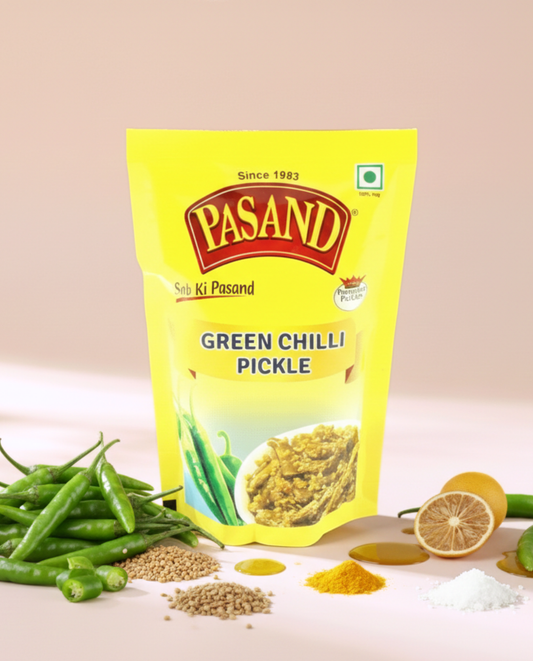 Green Chilli Pickle (Hari Mirchi ka Aachar)
