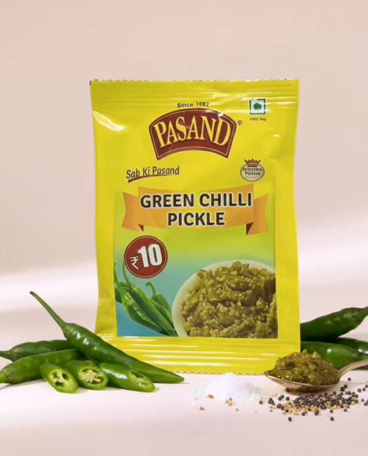 Green Chilli Pickle 30g x 10 trial packs (Hari Mirchi ka Aachar)