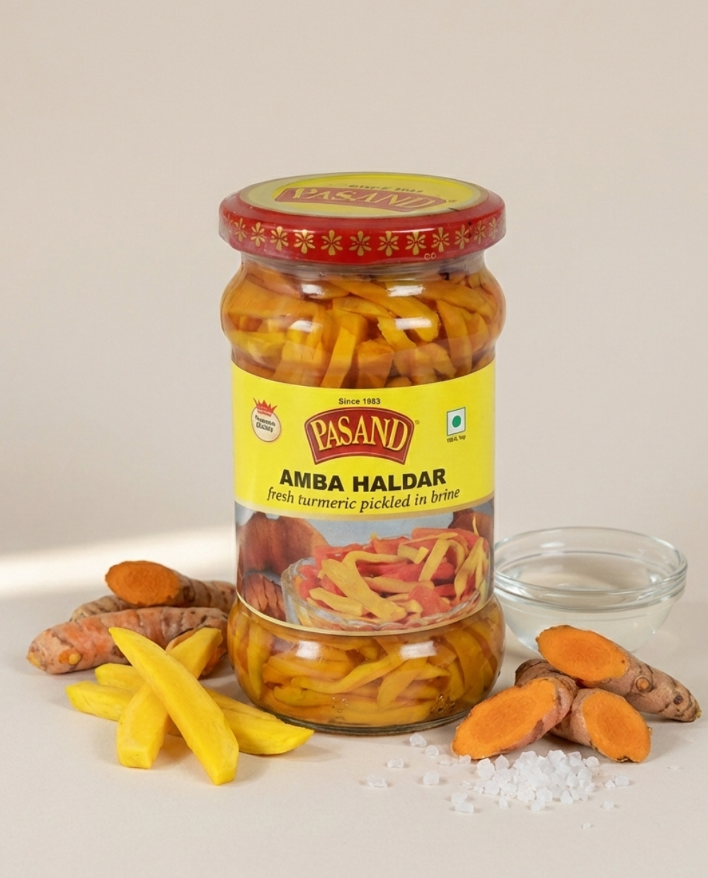 Amba Haldar (sliced turmeric pickled in brine)