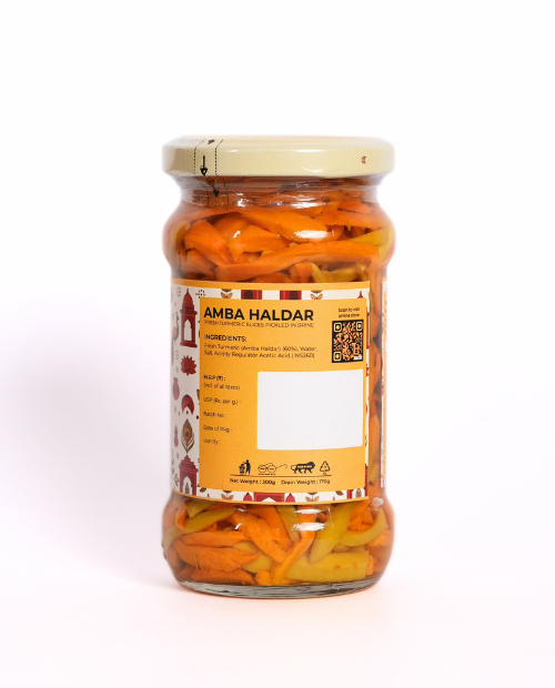 Amba Haldar (sliced turmeric pickled in brine)
