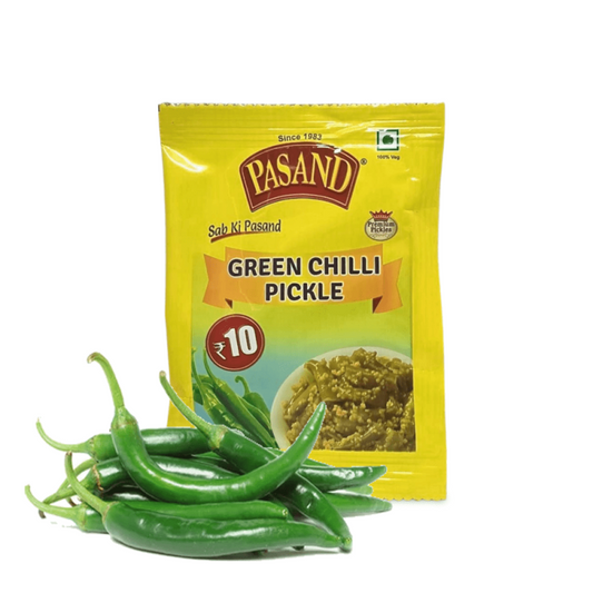 Green Chilli Pickle 30g x 10 trial packs (Hari Mirchi ka Aachar)