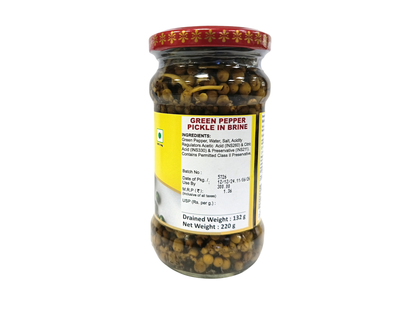 Green Pepper corn (pickled in brine)